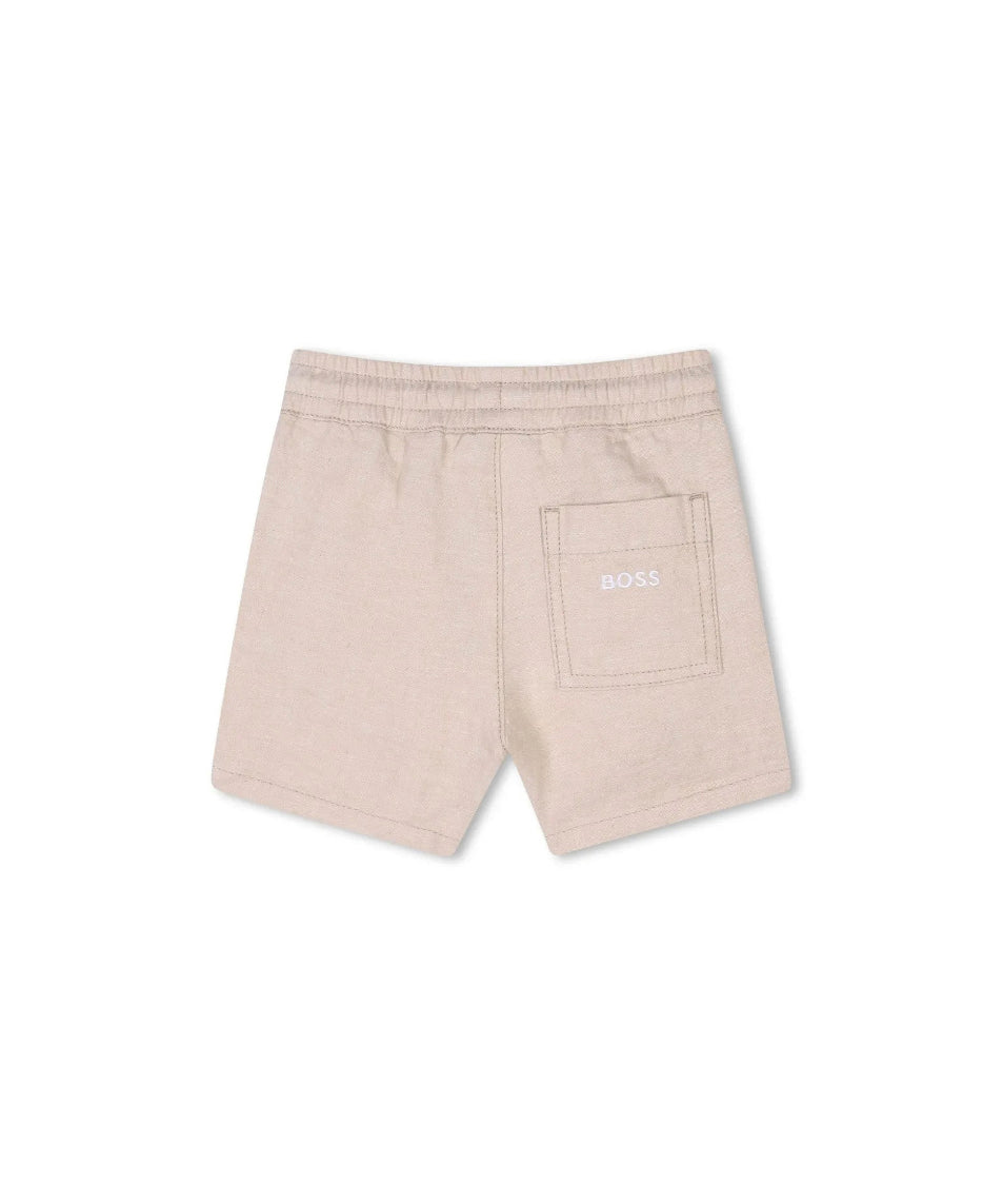 Boss Kids Shorts Clear Beige per Neonati (retro)