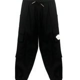 Yes London Pantaloni Neri con Tasconi e Patch per Bambini