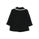 Elisabetta Franchi La Mia Bambina Cappotto Nero per Neonate