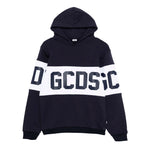 Gcds Kids Felpa Girocollo Blu con Stampa a Contrasto per Bambini