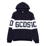 Gcds Kids Felpa Girocollo Blu con Stampa a Contrasto per Bambini