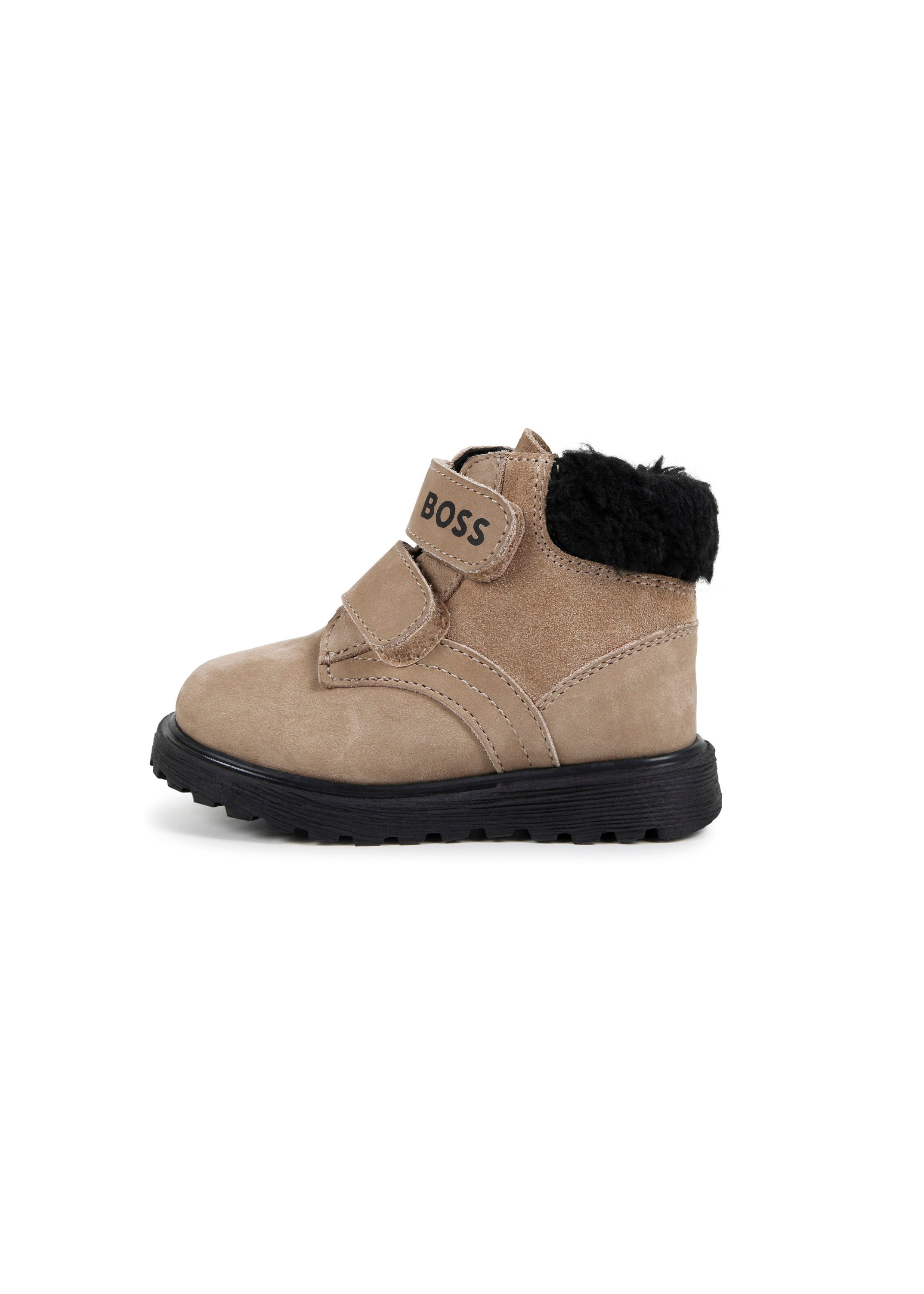 Boss Kids Stivaletti Biscotto in Pelle con Logo per Neonati