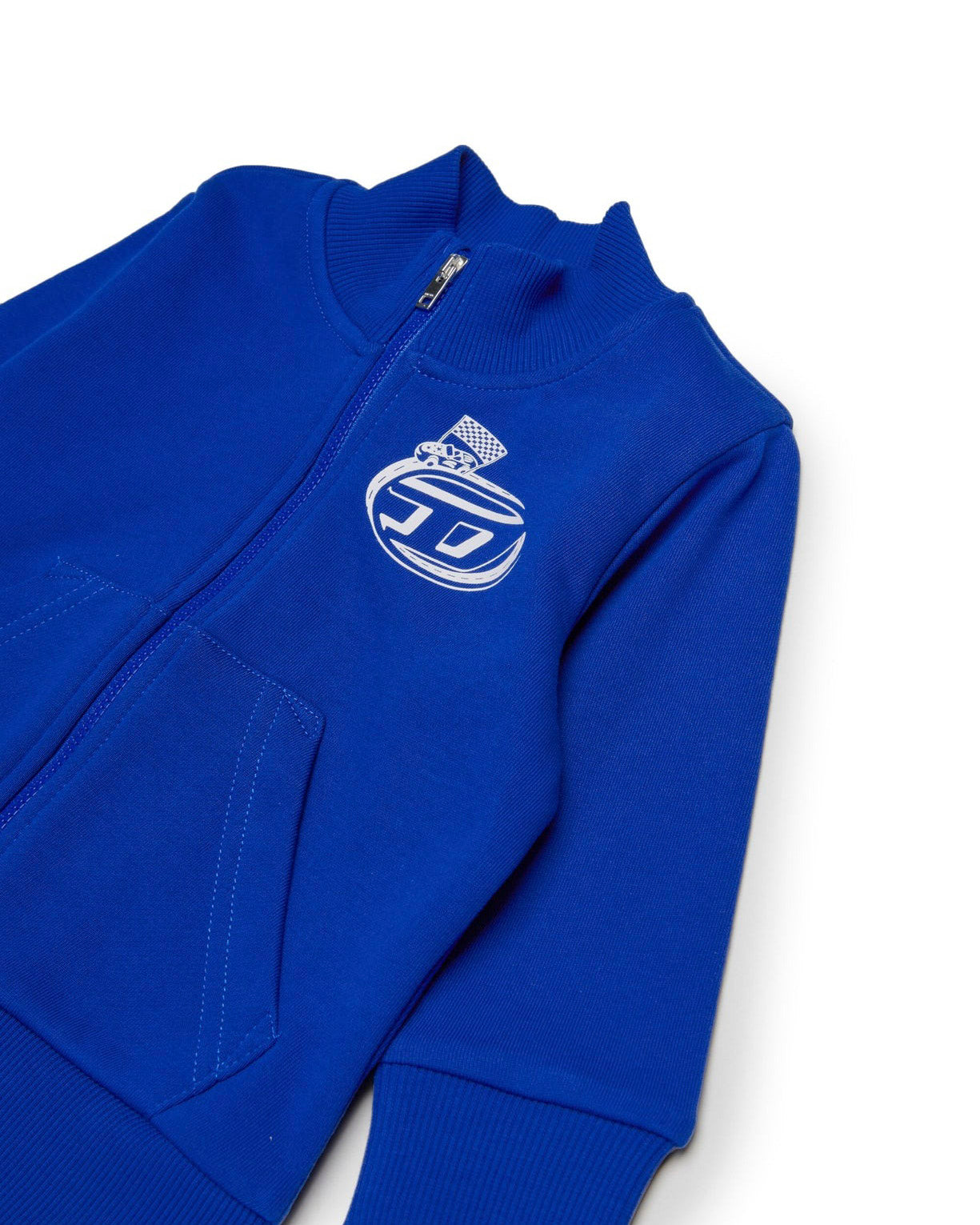 Diesel Kids Felpa con Pantaloni Blu con Oval D per NeonatI