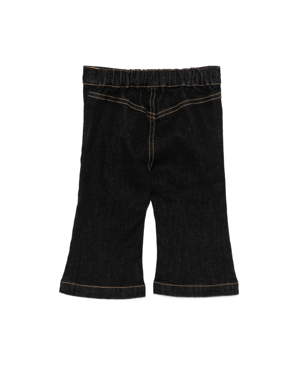 Elisabetta Franchi La Mia Bambina Pantaloni Denim Scuro per Neonate