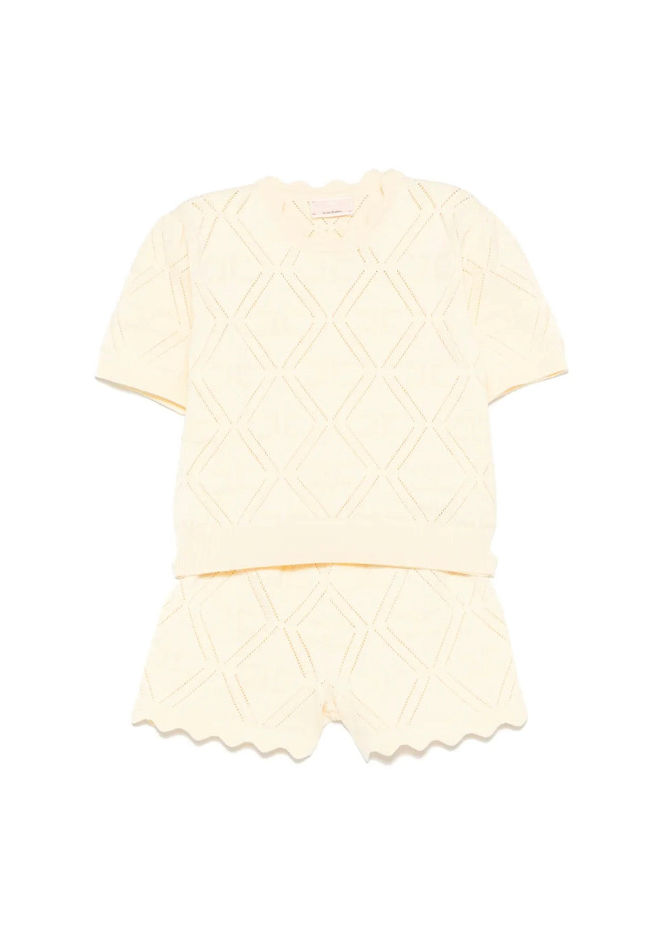 Elisabetta Franchi La Mia Bambina Completo Limone Tricot per Neonate