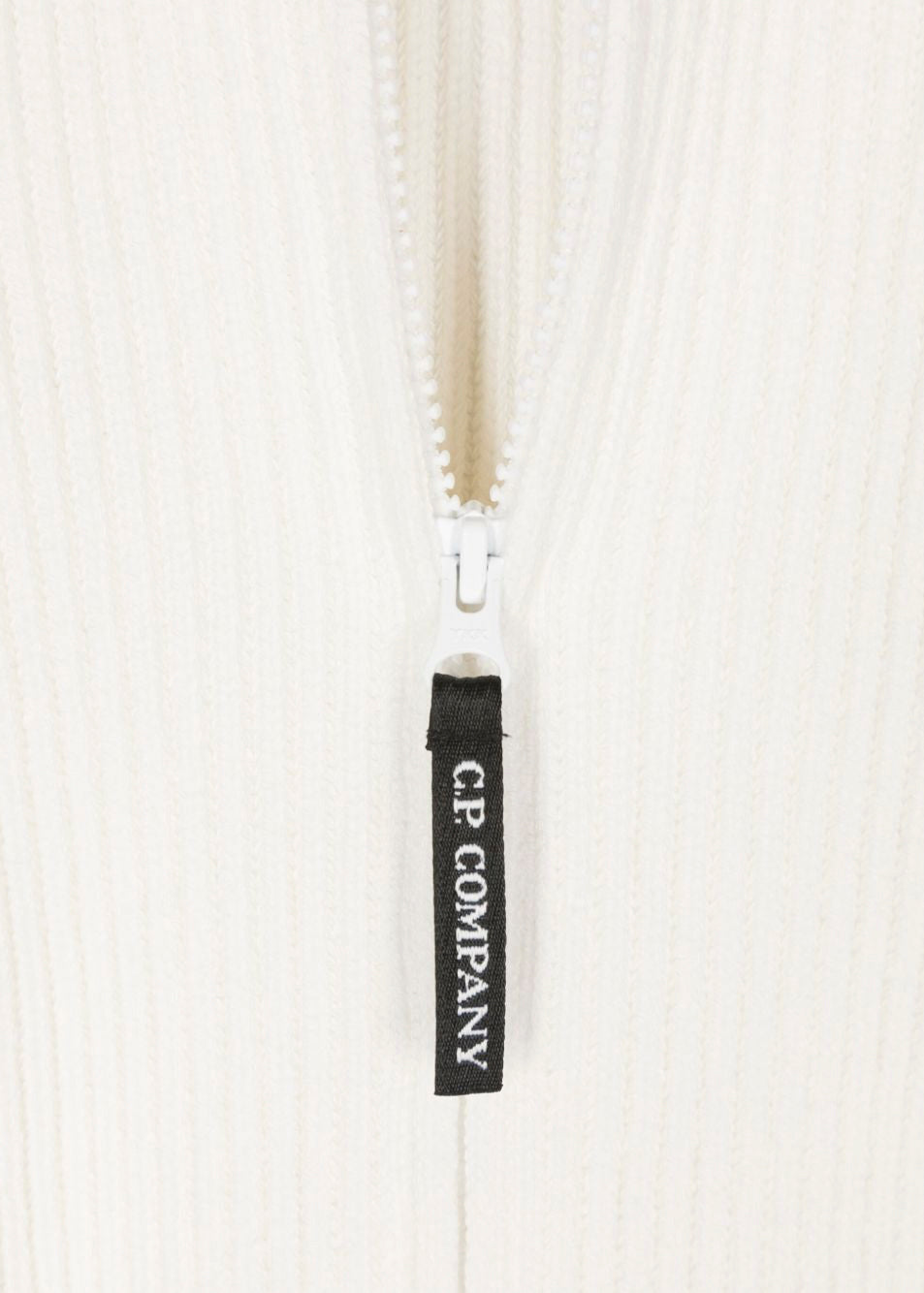 C.P. Company Kids Maglione Bianco con Zip a Coste per Bambini
(dettaglio)