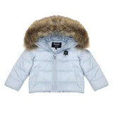 Blauer Kids Giubbino Grigio Armony con Cappuccio in Pelliccia per Neonati