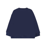 Moschino Kids Felpa Girocollo Blu con Logo per Neonati