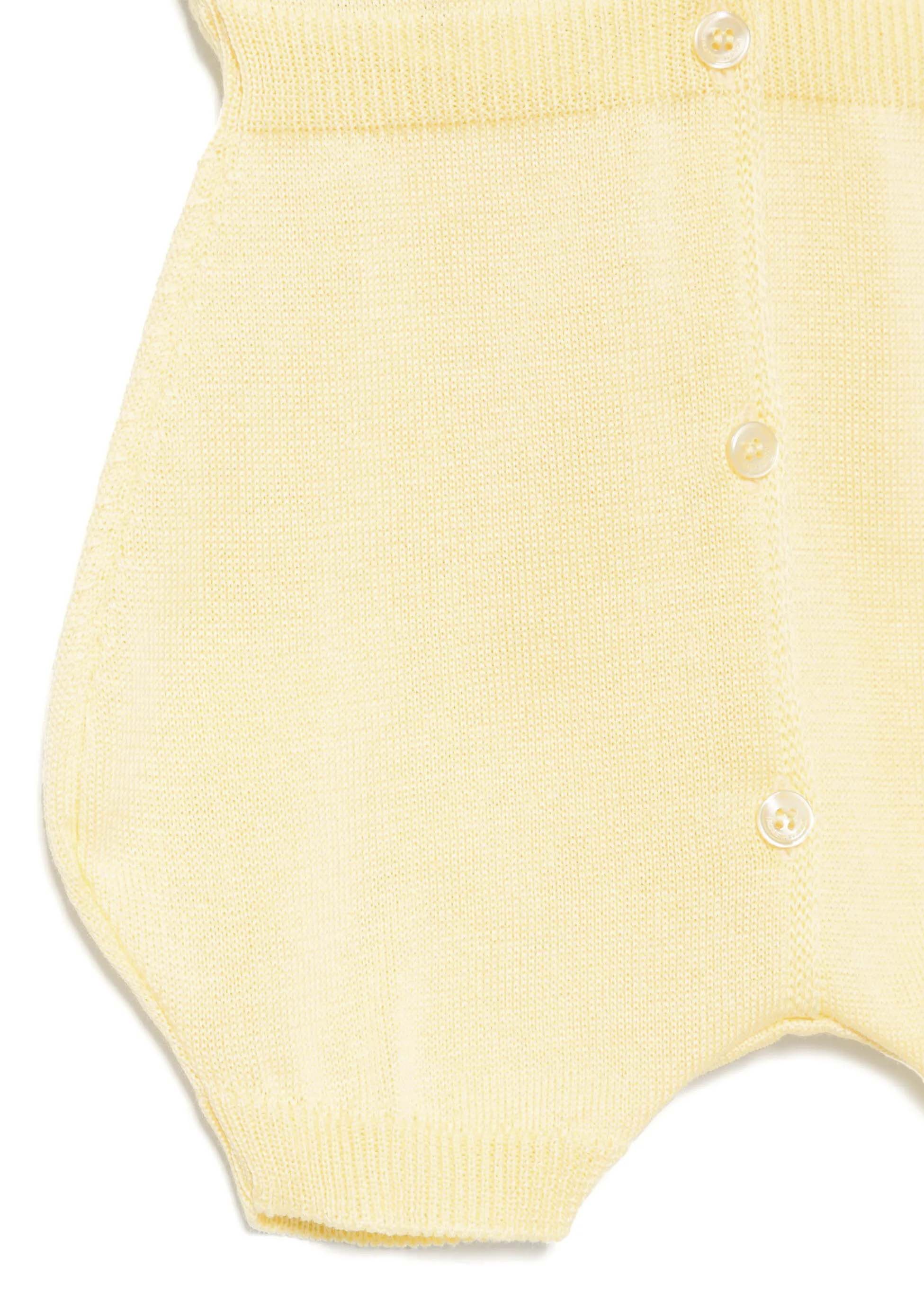 Elisabetta Franchi La Mia Bambina Pagliaccetto Limone Pointelle per Neonate