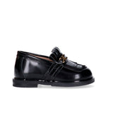 Elisabetta Franchi La Mia Bambina Mocassini Neri con Frange per Bambine