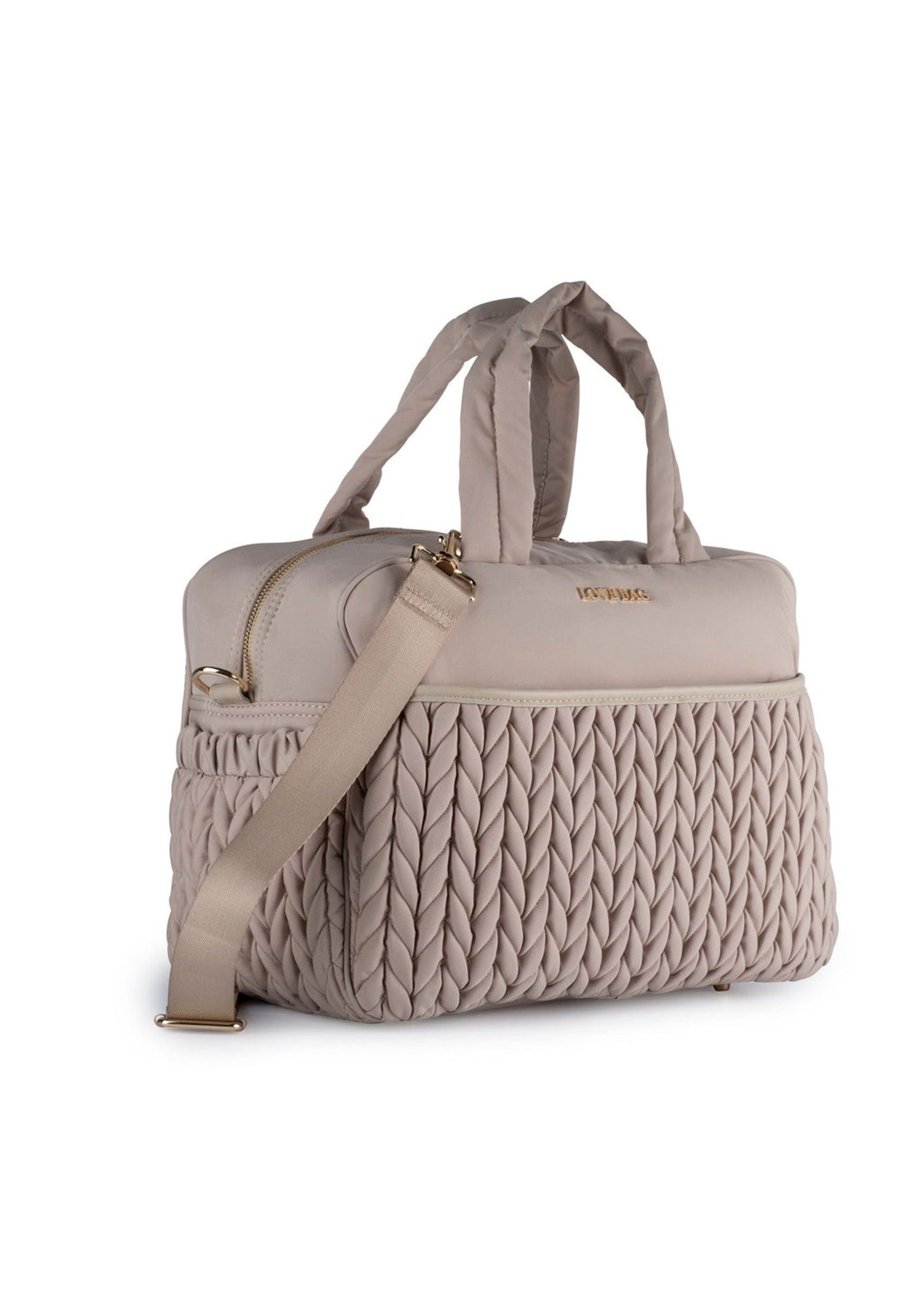 Love Bag Borsa Mamma 48 Ore Beige Intrecciata