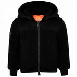 SUNS Kids Giubbotto Teddy Nero con Cappuccio per Bambini