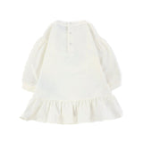 Moschino Kids Abito Panna con Volant con Teddy per Neonate