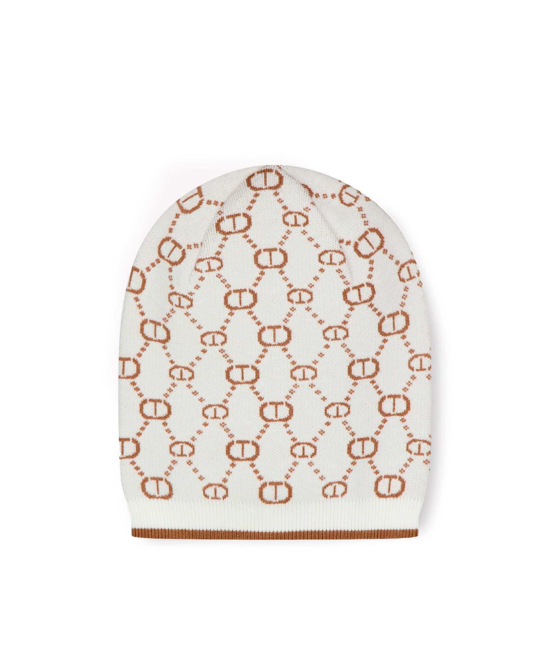 Twinset Kids Capello Milk con Motivo Multi Logo per Bambine