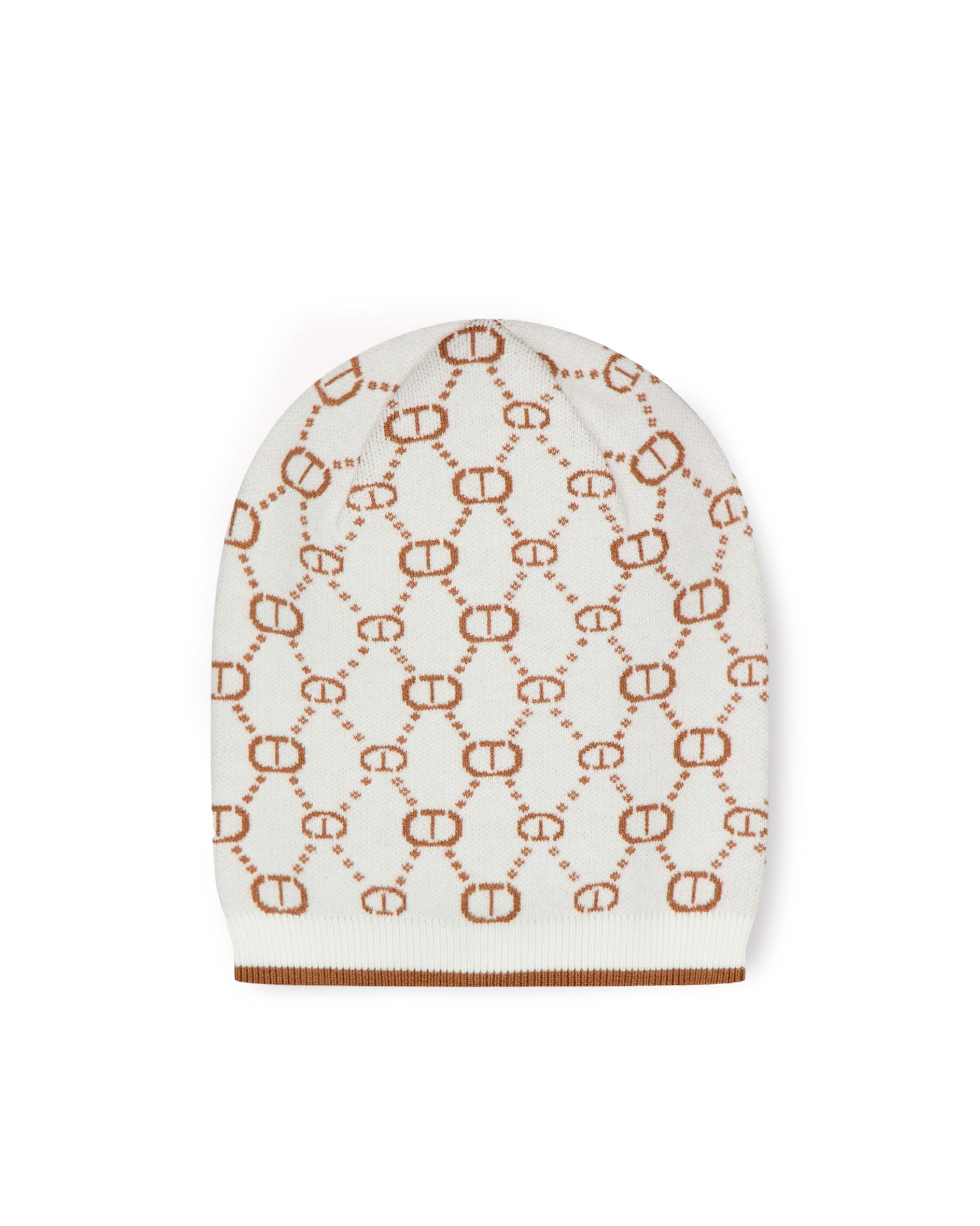 Twinset Kids Capello Milk con Motivo Multi Logo per Bambine