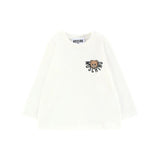 Moschino Kids T-shirt Panna con Logo per Neonati
