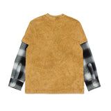 Dsquared2 Kids T-shirt Marrone con Maniche a Quadri per Bambini