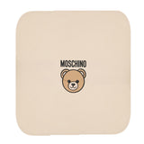 Moschino Kids Coperta Beige con Logo per Neonati