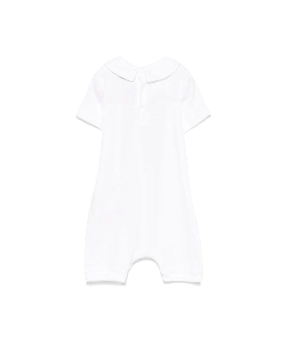 Moschino Kids Tutina Bianca con Stampa Toy per Neonati