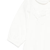 Elisabetta Franchi La Mia Bambina Tutina Panna con Applicazioni Fiori per Neonate