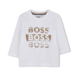 Boss Kids T-shirt M/L  Bianca per Neonati