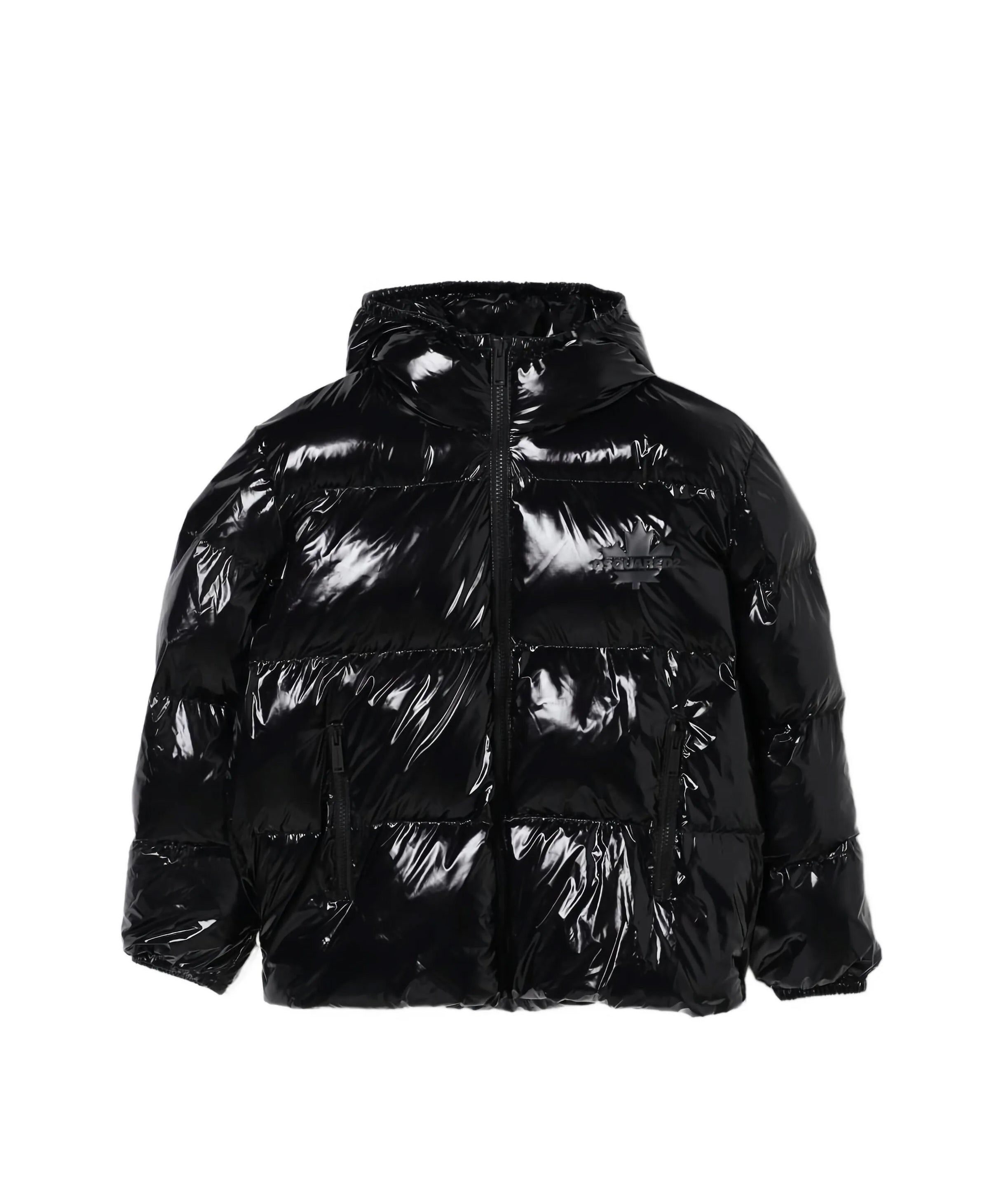 Dsquared2 Kids Giubbino Puffer Nero con Cappuccio per Bambini