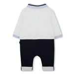 Boss Kids Tutina Pagliaccetto Bianco Sporco per Neonati