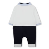 Boss Kids Tutina Pagliaccetto Bianco Sporco per Neonati