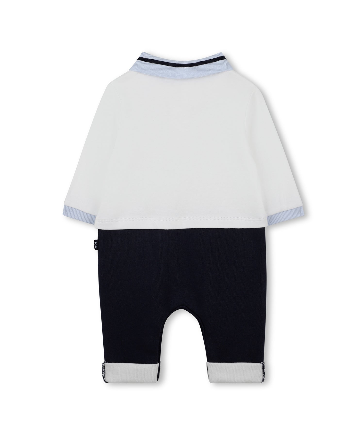 Boss Kids Tutina Pagliaccetto Bianco Sporco per Neonati