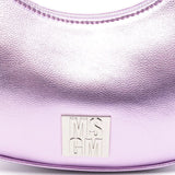MSGM Kids Borsa a Spalla Rosa Effetto Metallizzato per Bambine (dettaglio)