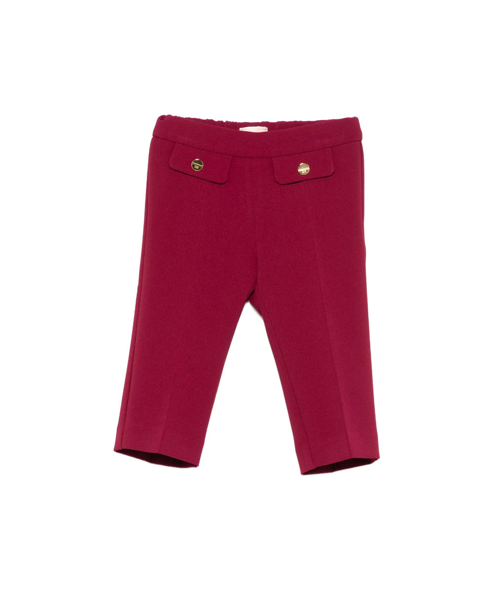Elisabetta Franchi La Mia Bambina Pantaloni Cherry per Neonate