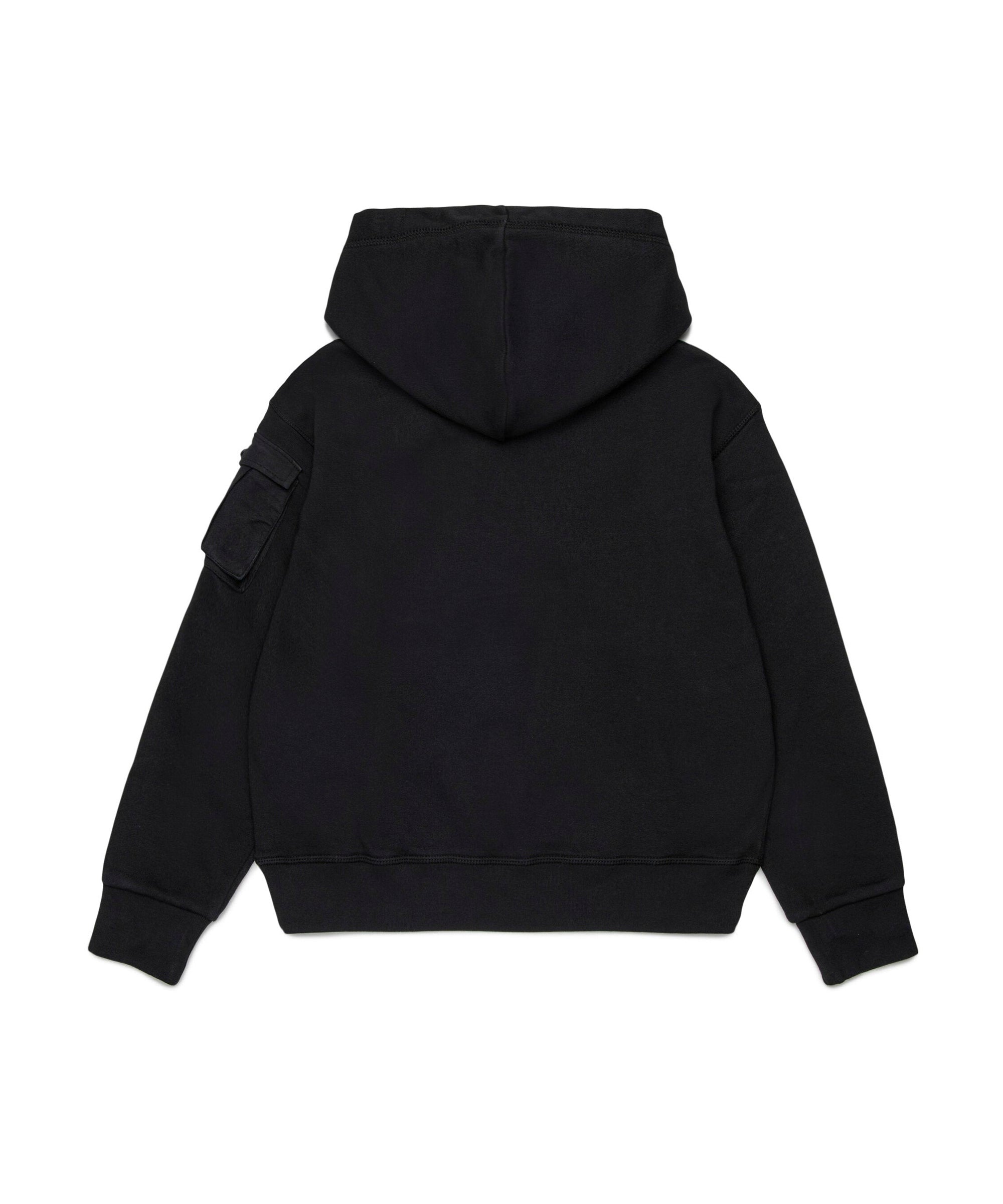 Dsquared2 Kids Felpa con Cappuccio Nera con Maple Leaf per Bambini