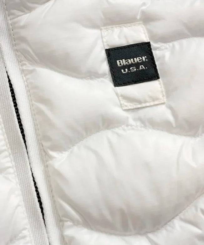 Blauer Kids Giubbino Bianco con Cappuccio Unisex Blauer Bryant per Neonati