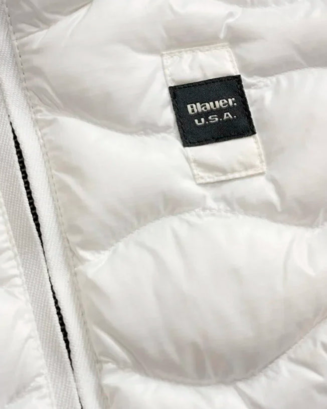 Blauer Kids Giubbino Bianco con Cappuccio Unisex Blauer Bryant per Neonati