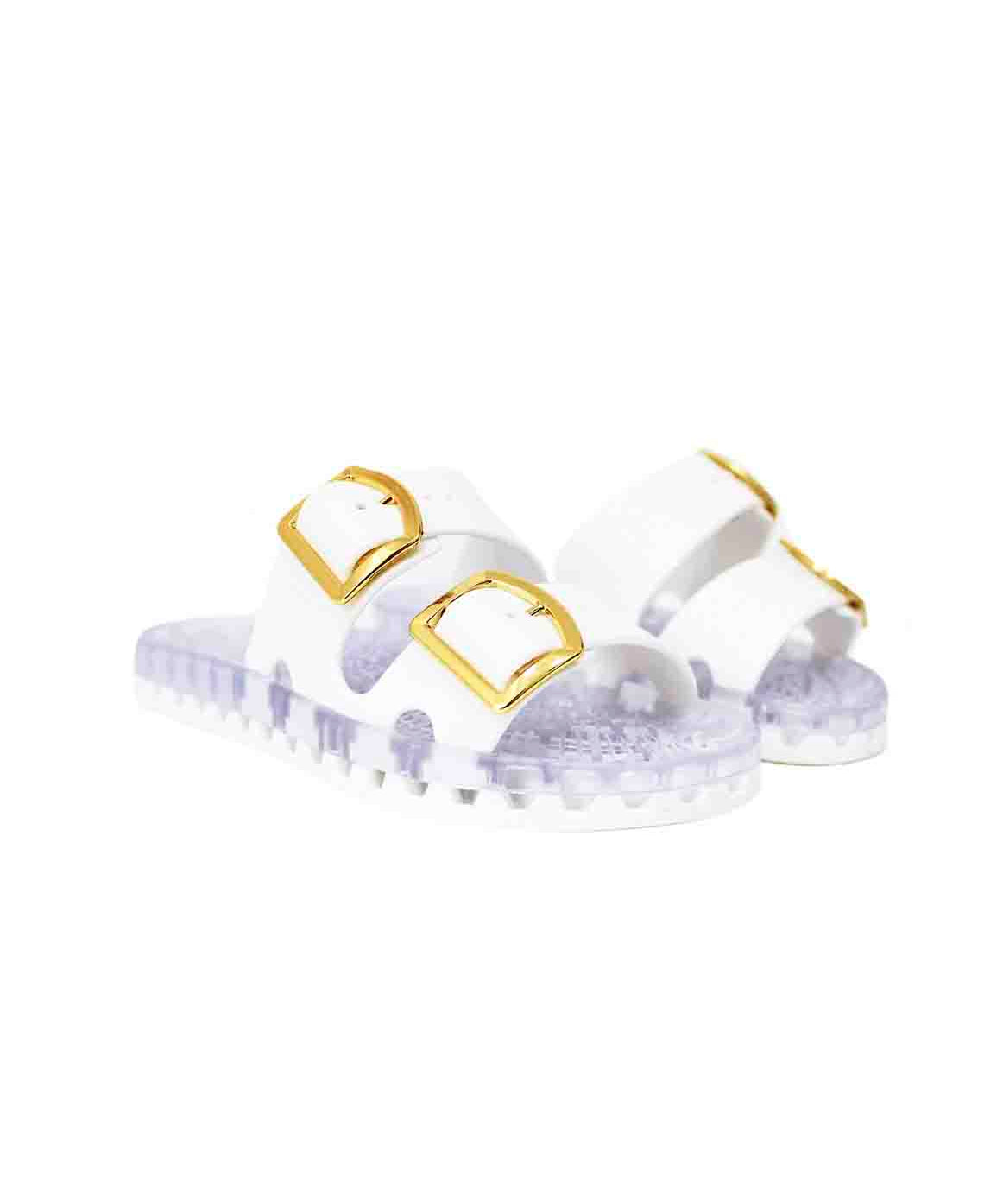 Sensi Kids Flamingo Sandalo Bianco Doppia Fascia per Bambini (fronte)