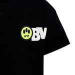Barrow Kids T-Shirt Nera Girocollo Stampa Retro per Bambini