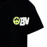 Barrow Kids T-Shirt Nera Girocollo Stampa Retro per Bambini