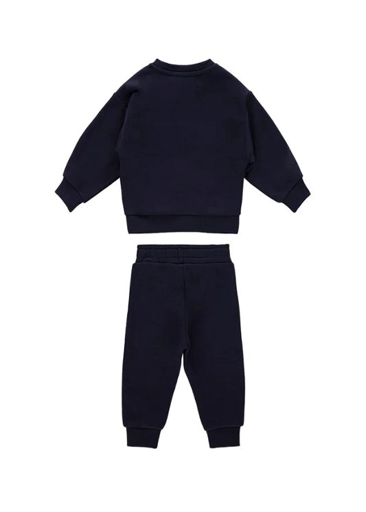 Iceberg Kids Completo Felpa con Pantaloni Blu per Neonati