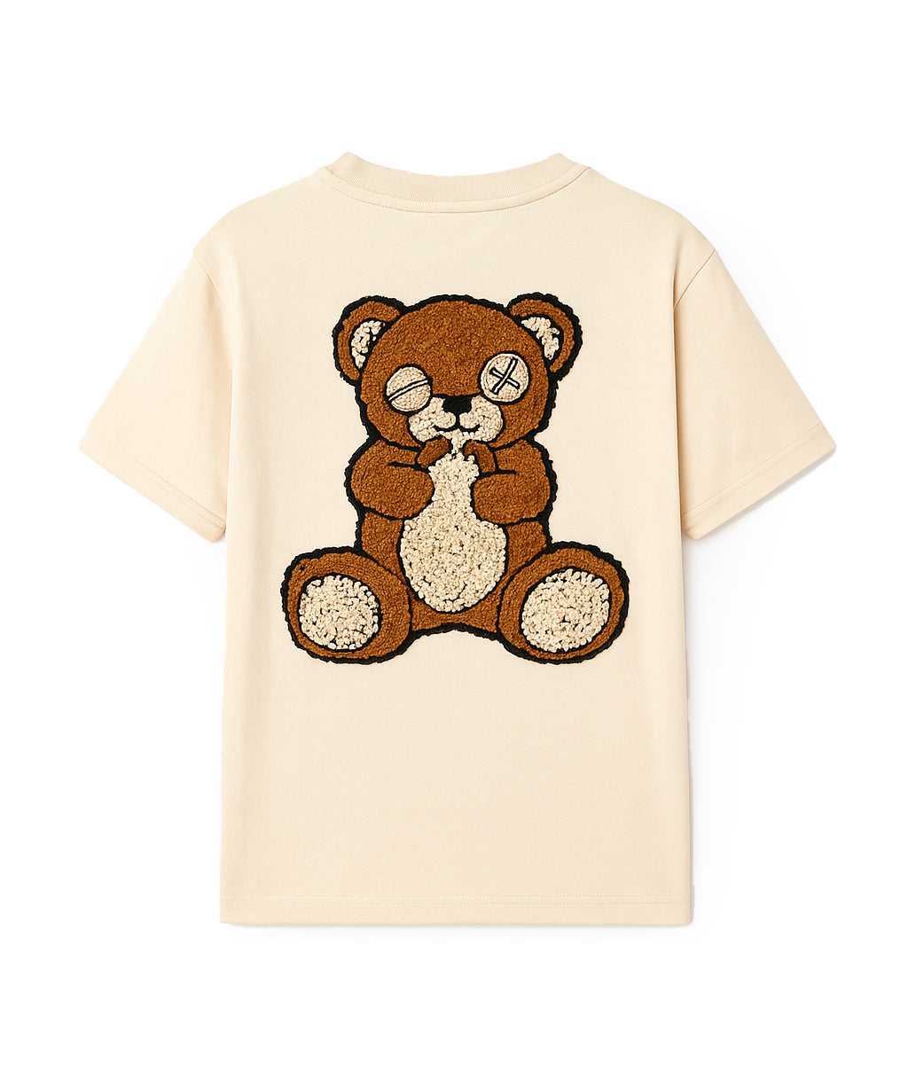 Barrow Kids T-Shirt Bear With Me Crema per Bambine
