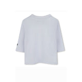 Boss Kids T-shirt Manica Lunga Celeste con Scritta per Neonati (retro)