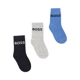 Boss Kids Navy/White/Light Blue Baby Socks Set