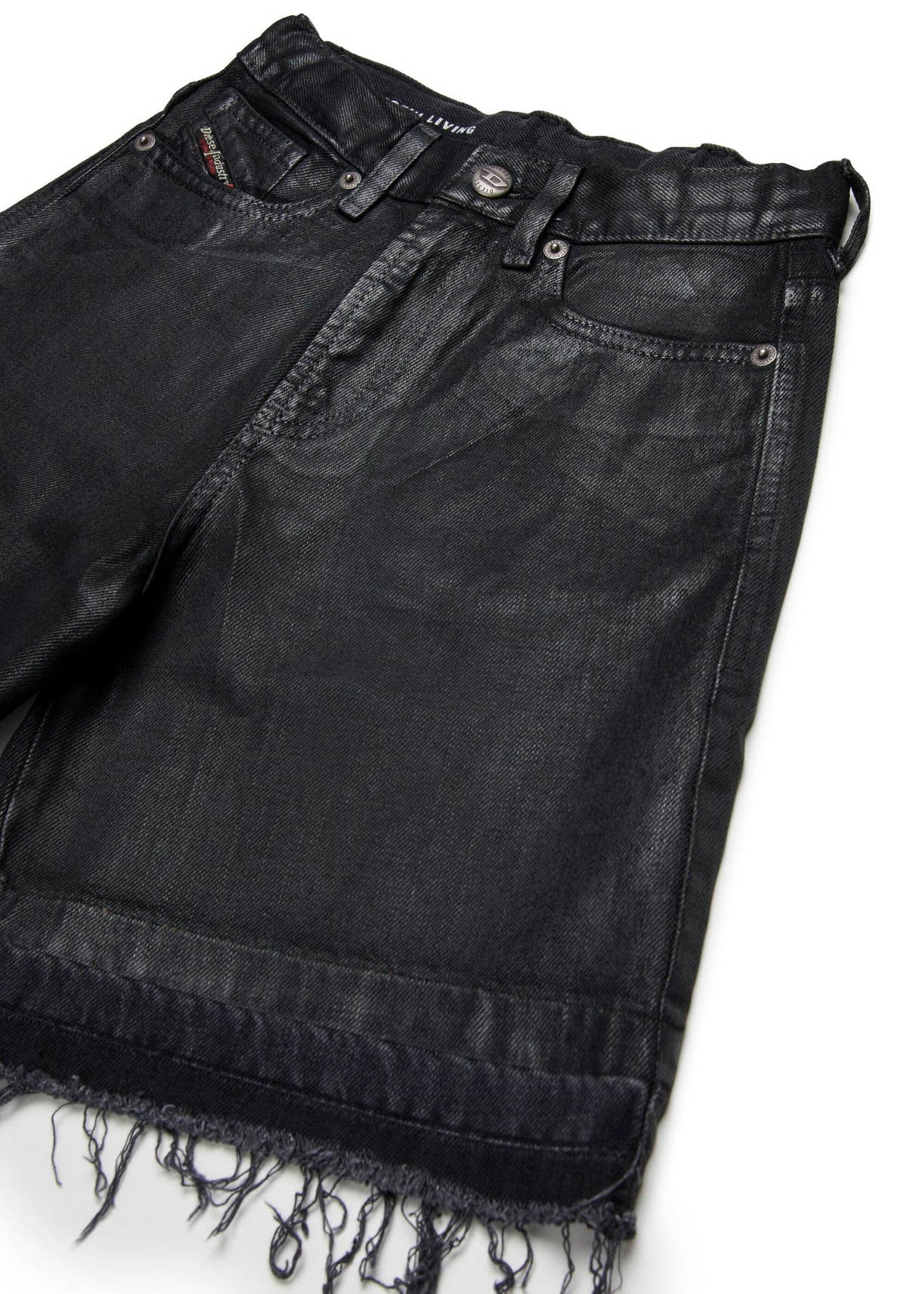 Diesel Kids Bermuda Neri Taglio Vivo per Bambini