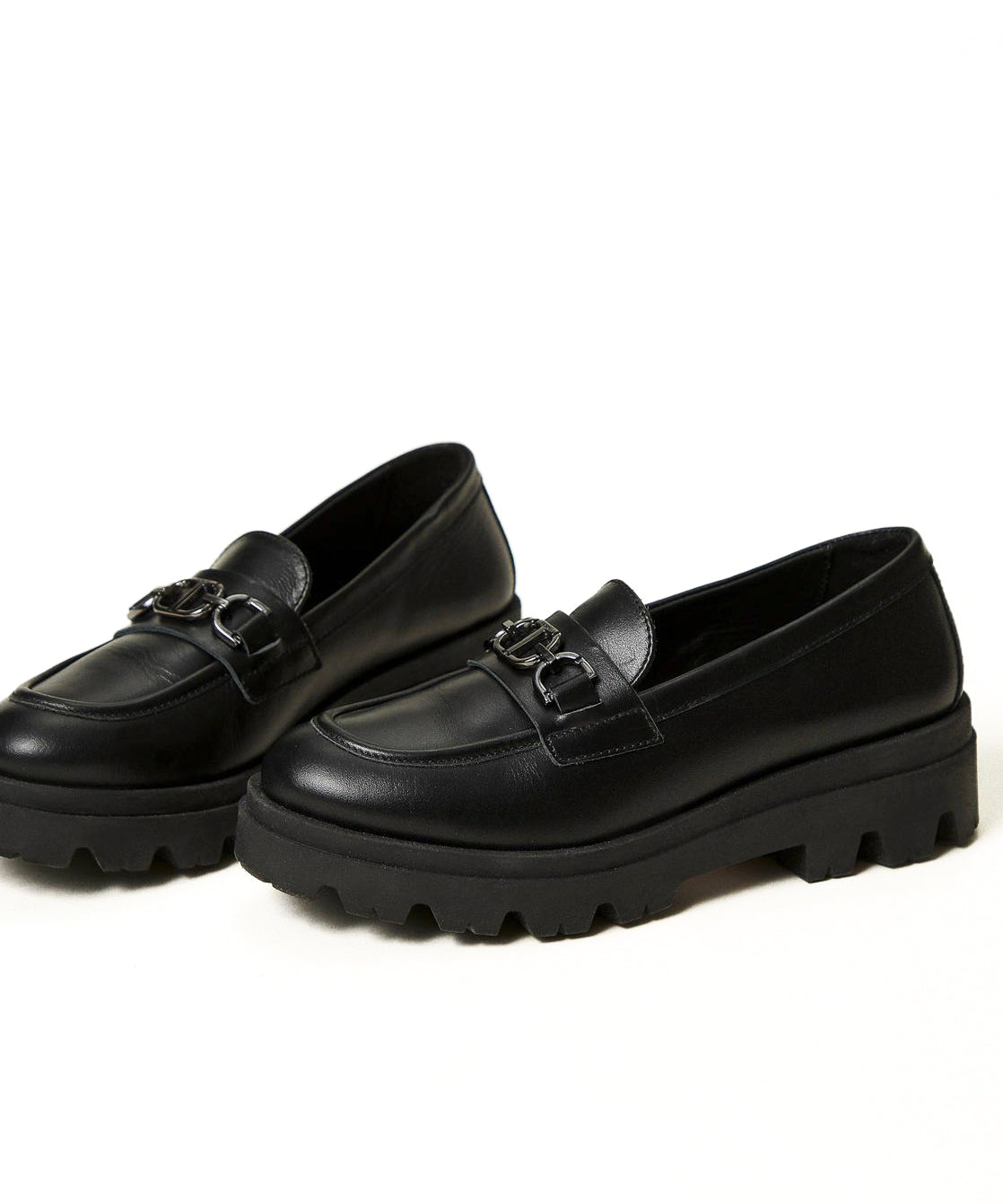 Twinset Kids Mocassino Nero per Bambine