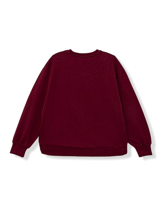 Elisabetta Franchi La Mia Bambina Felpa Cherry Girocollo con Logo per Bambine