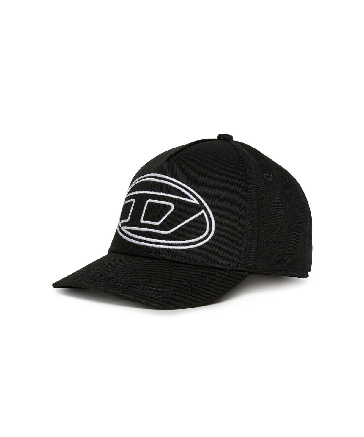 Diesel Kids Cappello Nero con Logo Oval D