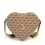 Michael Kors Kids Borsa Beige Cuore con Monogram per Bambine