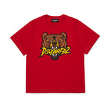 Dsquared2 Kids T-shirt Rossa con Patch Bear per Bambini