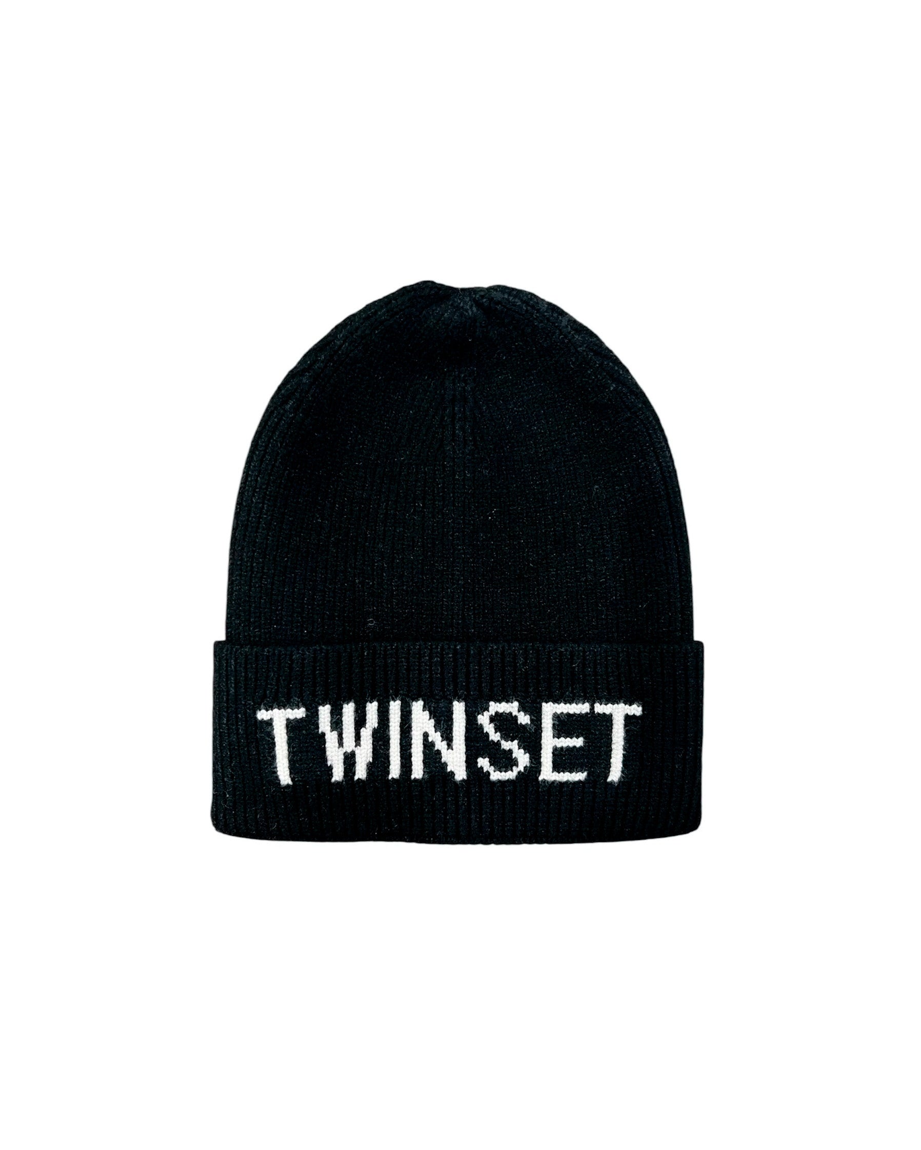 Twinset Kids Cappello in Maglia Nero per Bambini