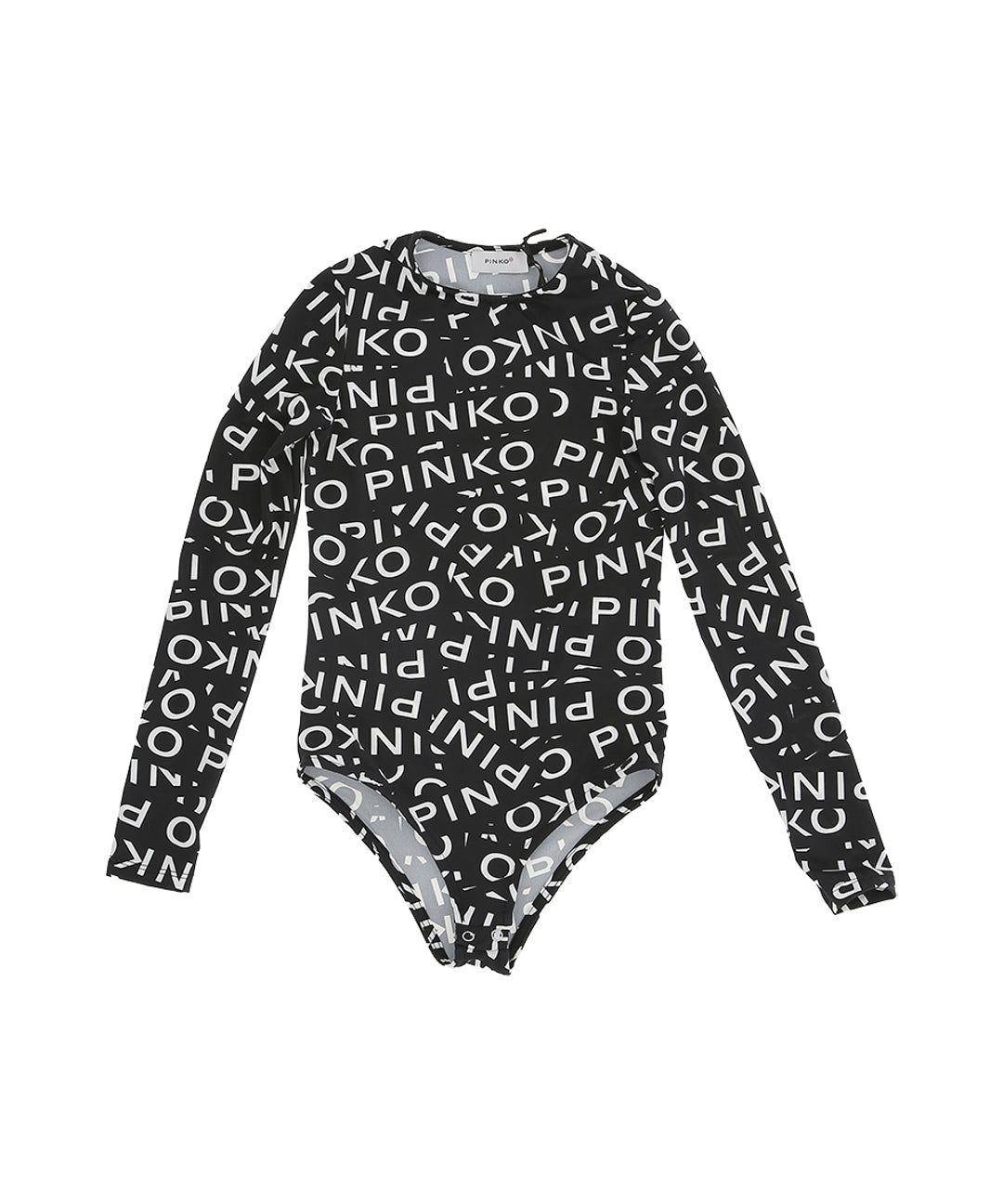 Pinko Kids Body Nero con Logo All Over per Bambine