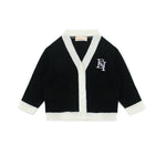 Elisabetta Franchi La Mia Bambina Cardigan Nero/Avorio per Neonate